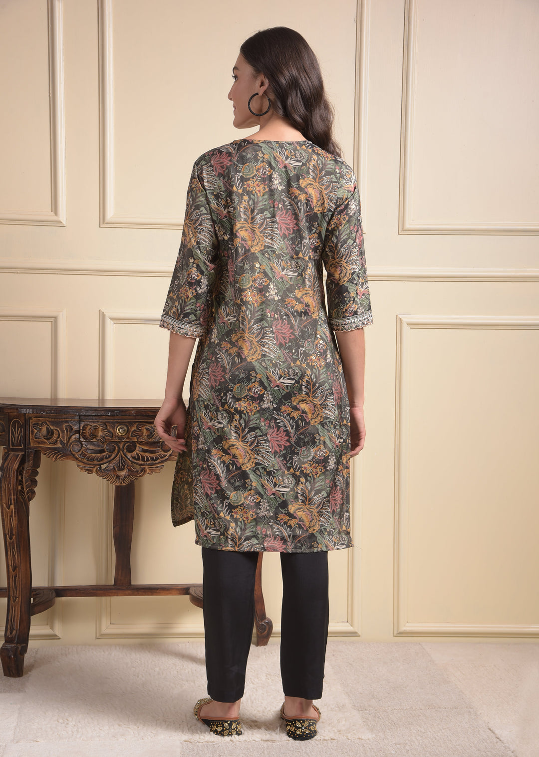 miss forever olive kurti with plazo