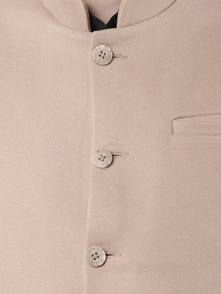 COBB SOLID CAMEL BAND COLLAR WAIST COAT