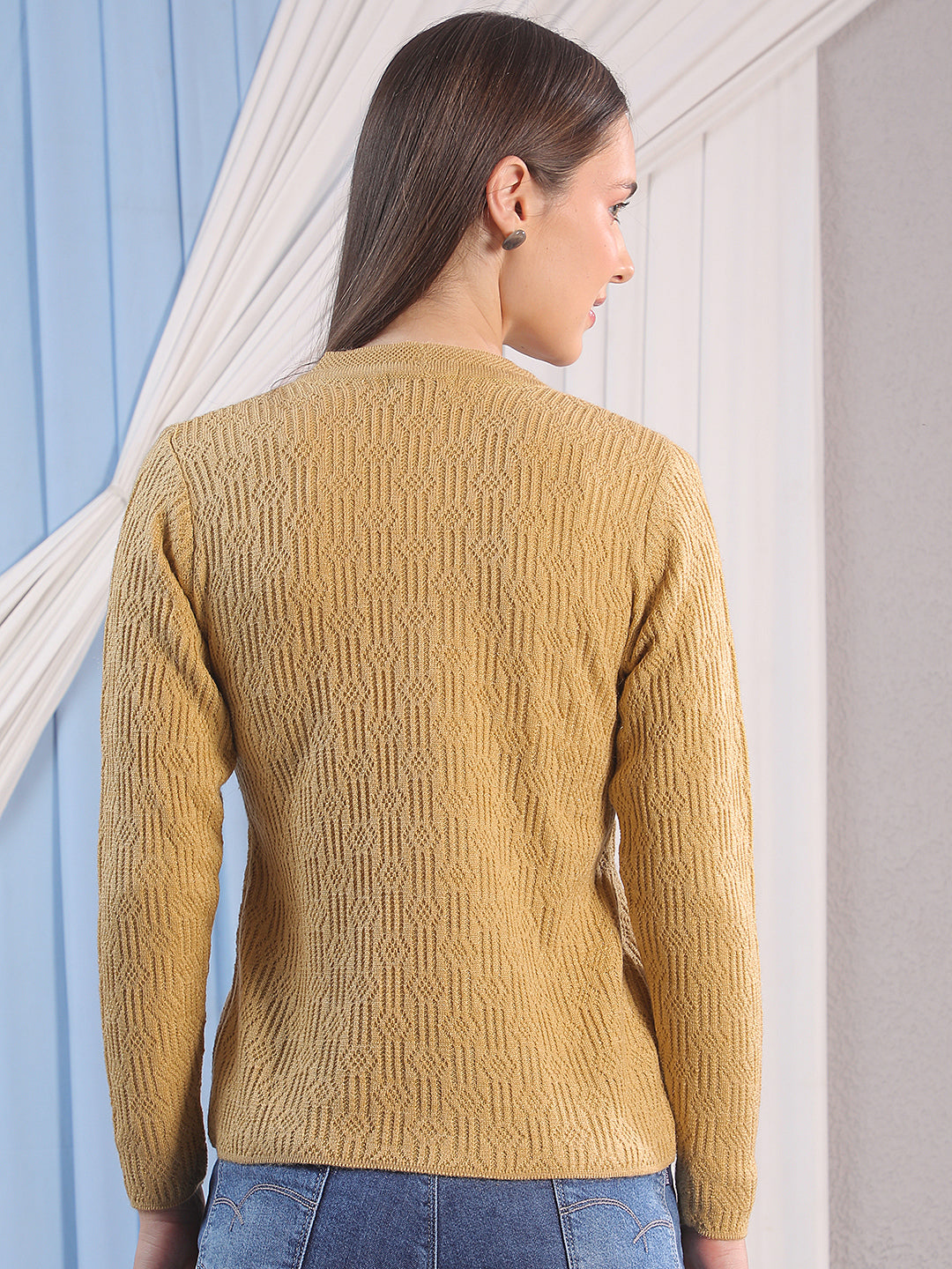 mustard cardigan