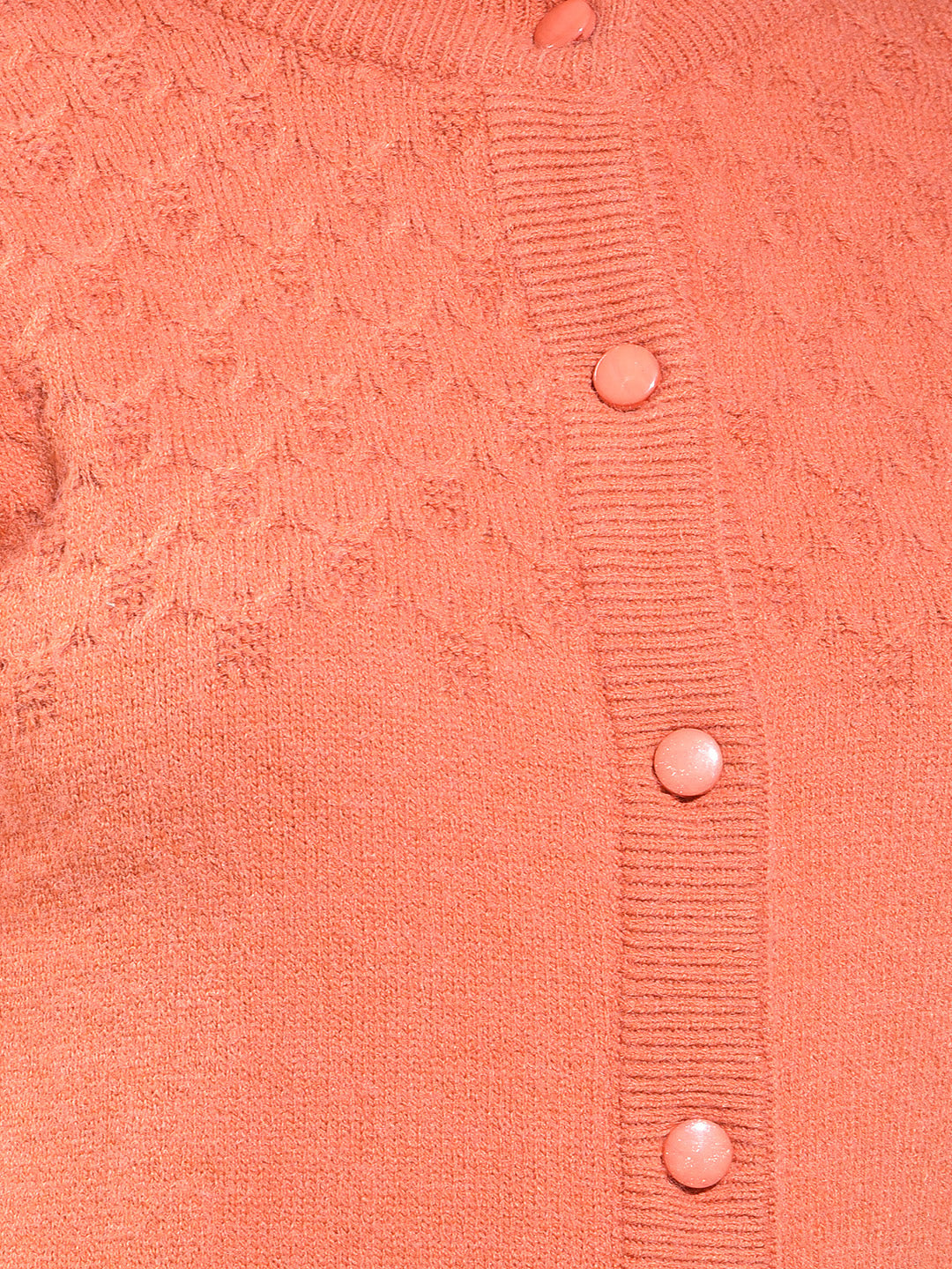 miss forever rust self-design sweater