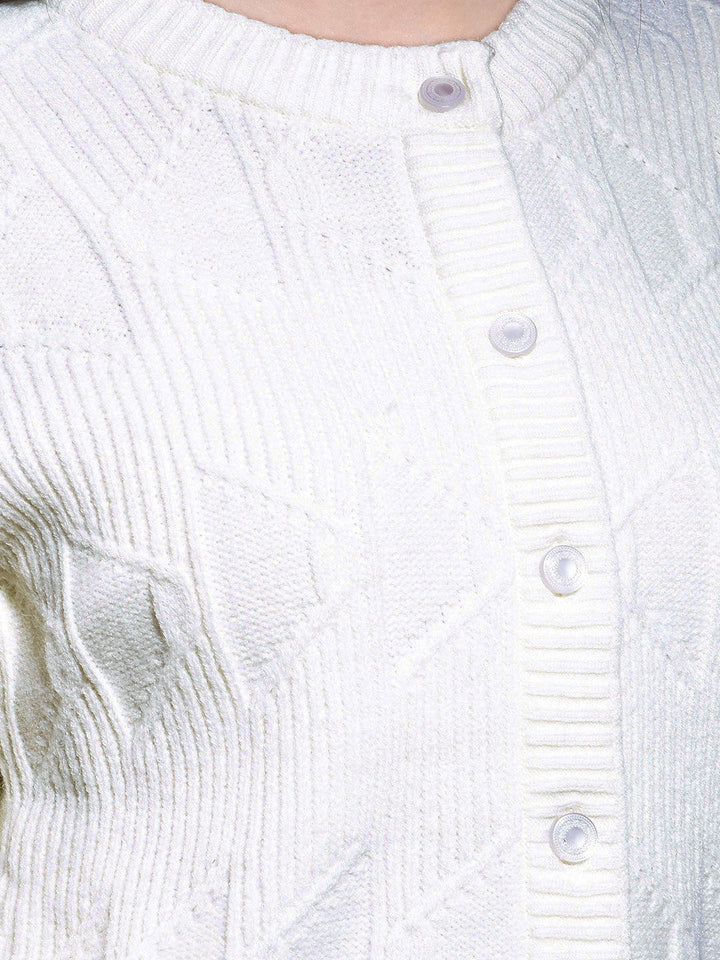 miss forever off white self-design sweater
