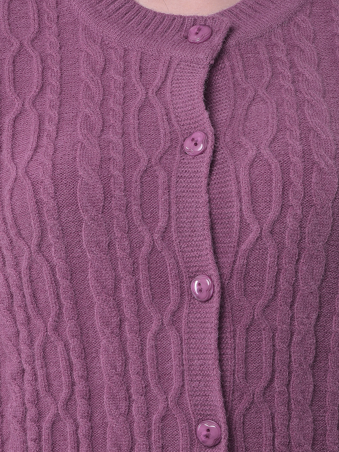 MISS FOREVER ONION SELF-DESIGN CARDIGAN