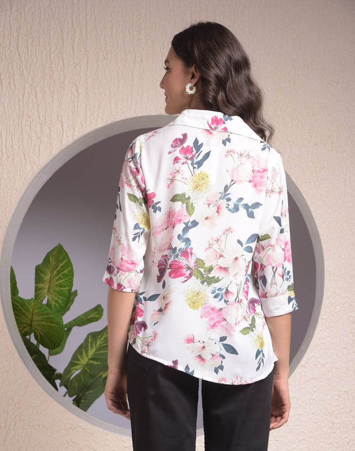miss forever white casual shirt