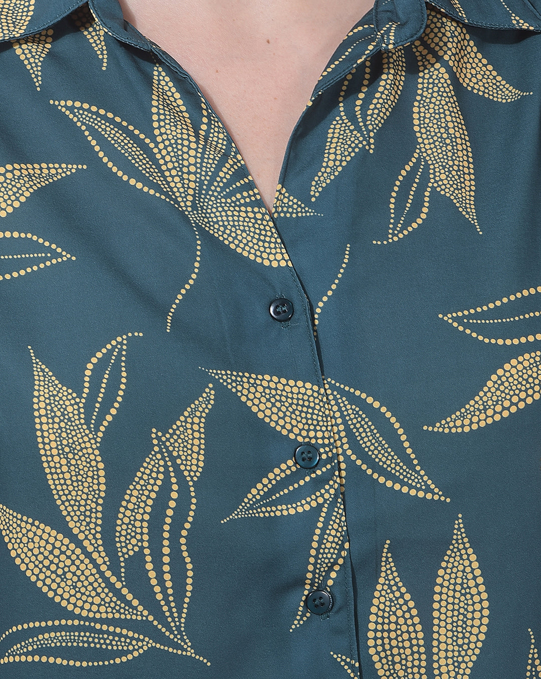 MISS FOREVER BLACK PRINTED CASUAL SHIRT