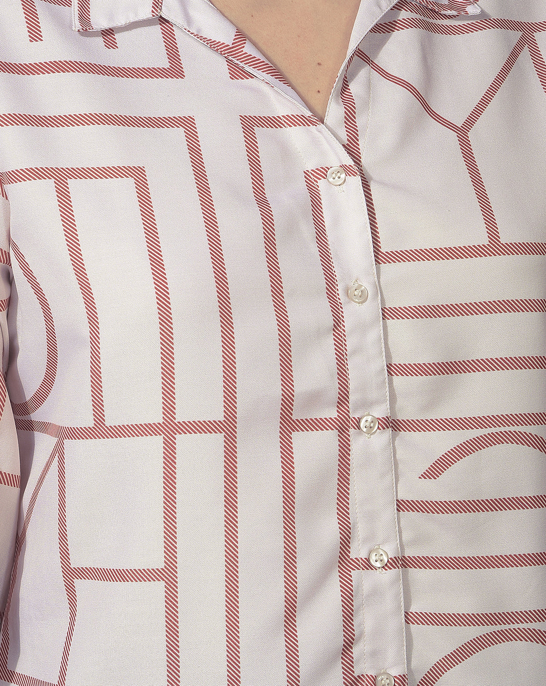 miss forever off white printed casual shirt