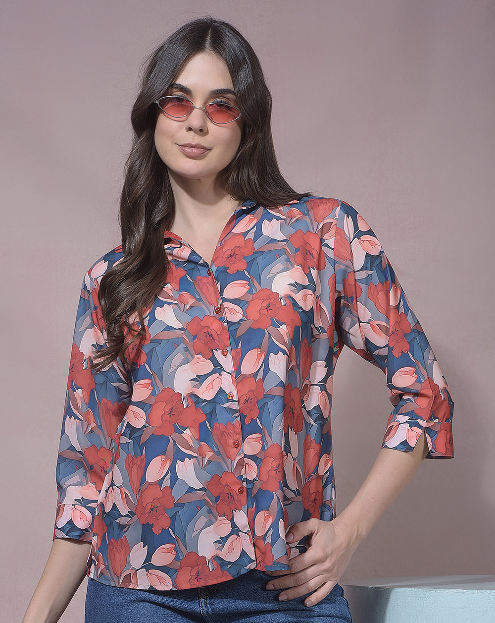 miss forever multicolor printed casual shirt