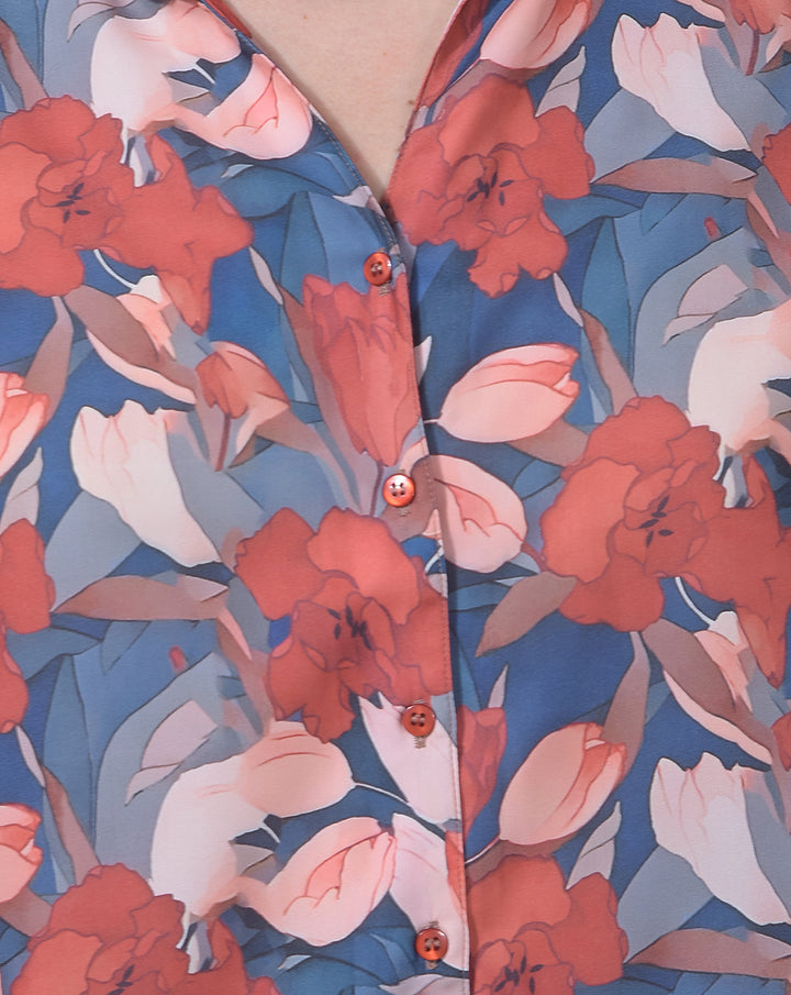 miss forever multicolor printed casual shirt