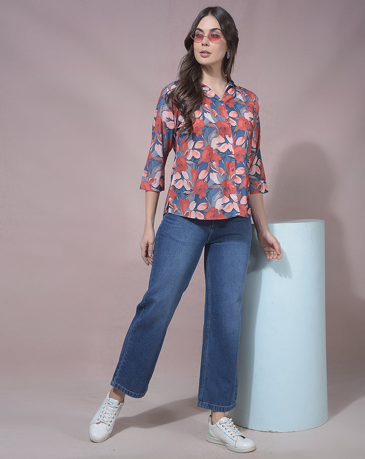 MISS FOREVER MULTICOLOR PRINTED CASUAL SHIRT