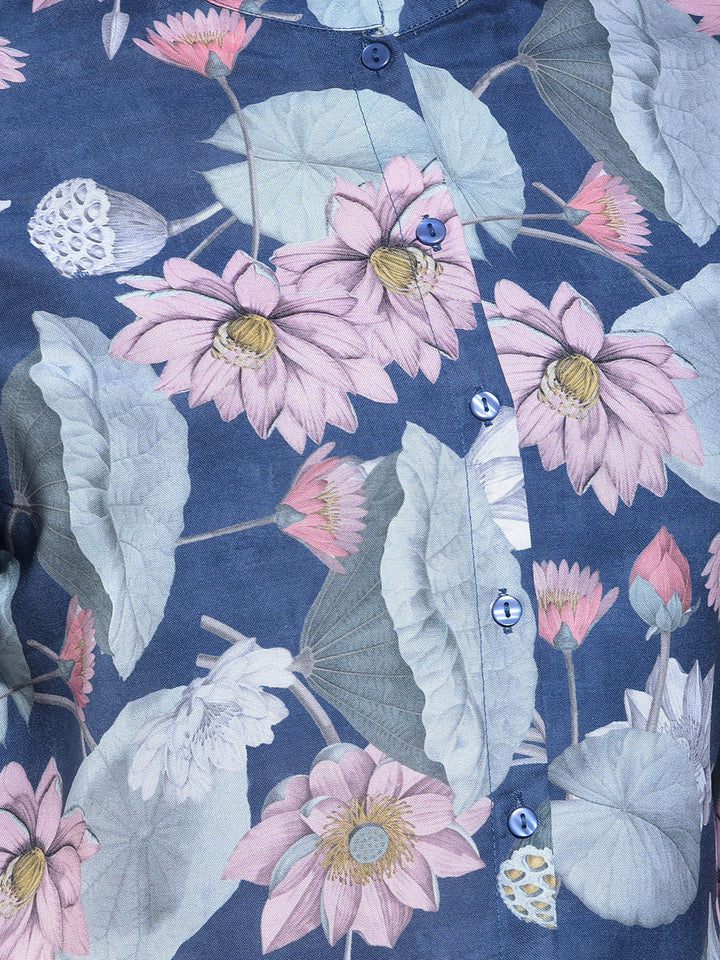 miss forever denim blue casual shirt