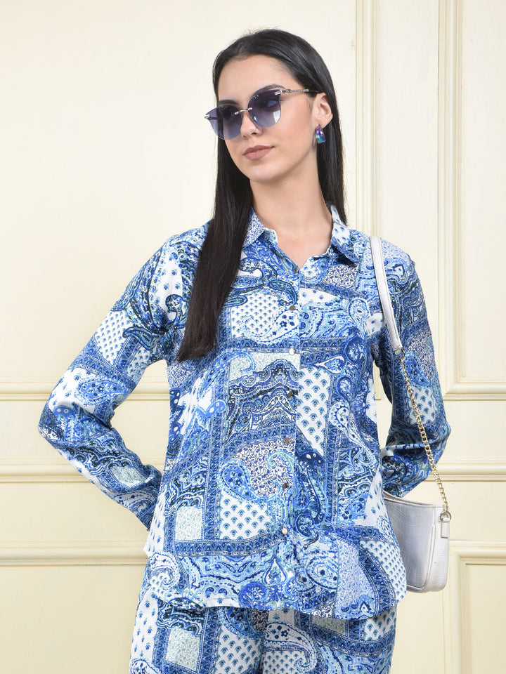 miss forever blue co-ord set