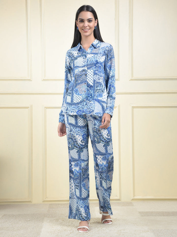 miss forever blue co-ord set