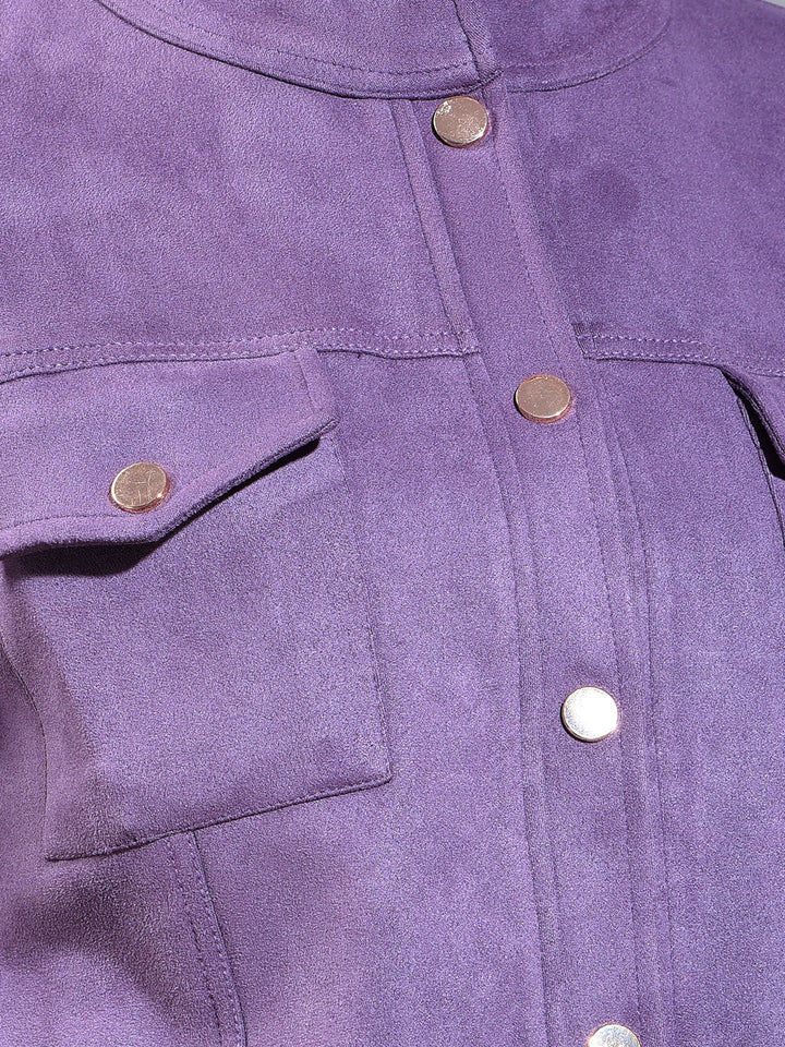 miss forever lavender solid winter co-ord set