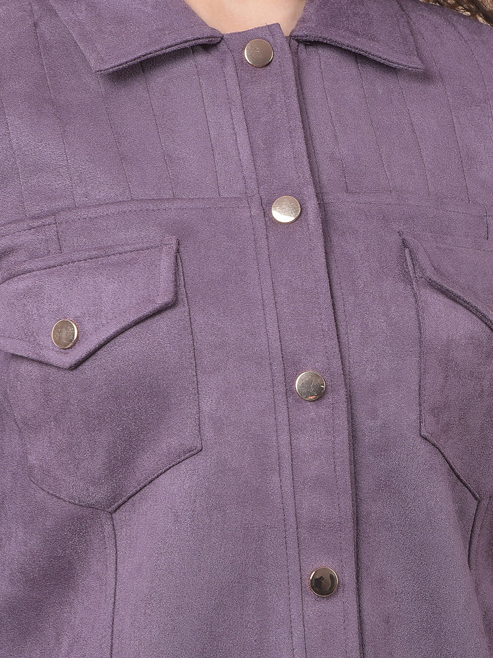 miss forever solid mauve winter co-ord set