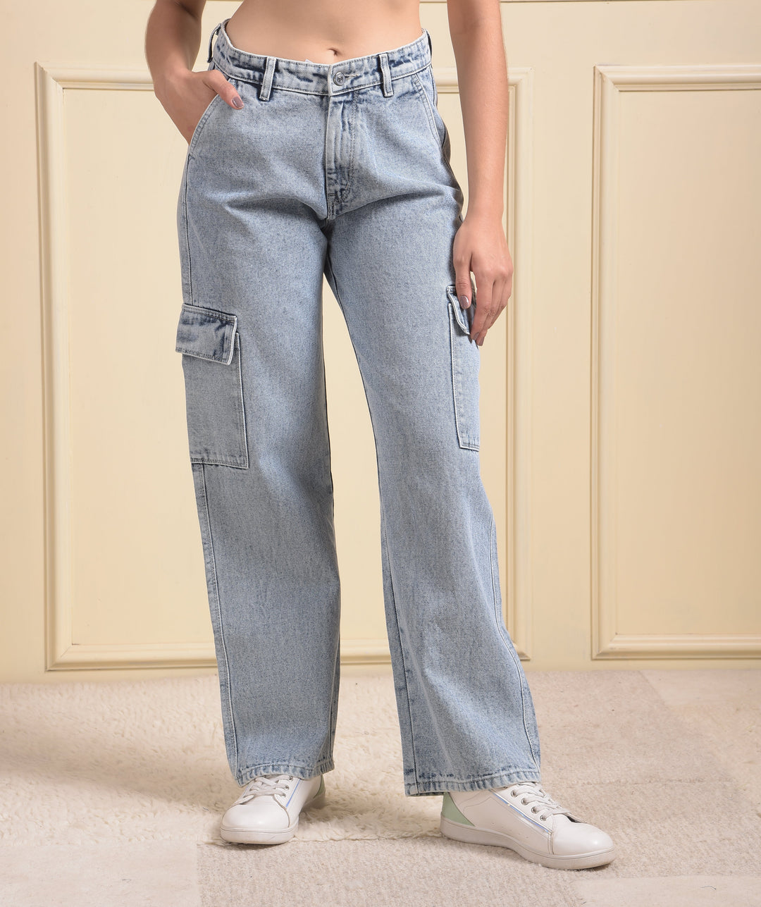 miss forever light blue cargo jeans