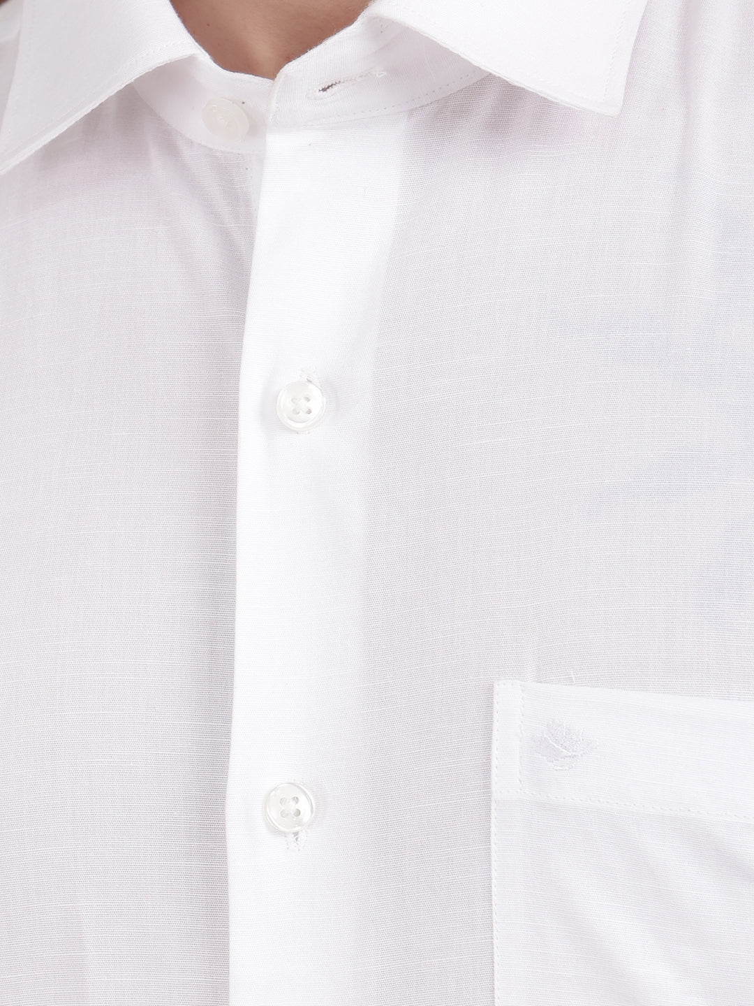 cobb solid white smart-fit formal shirt