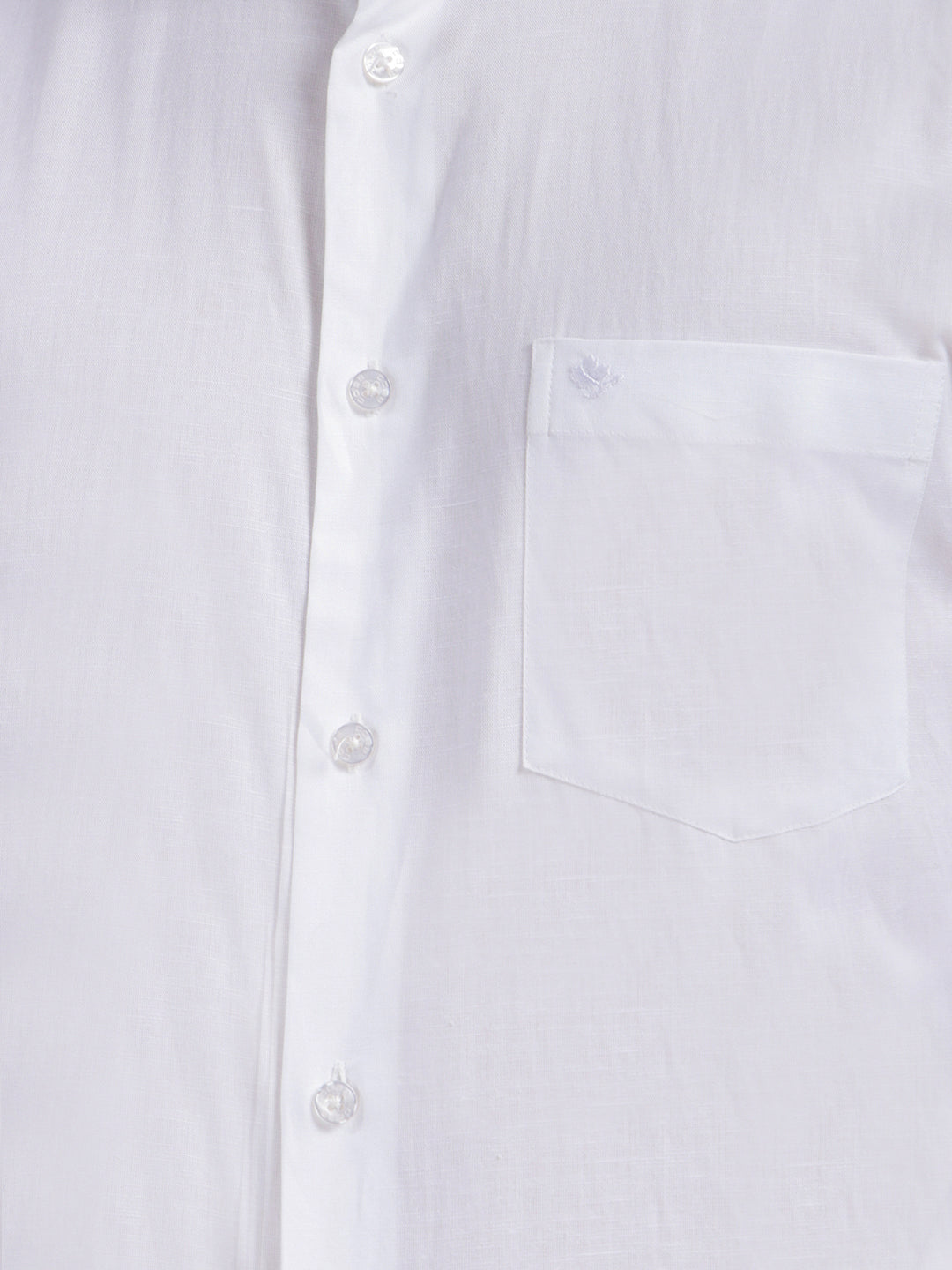 cobb solid white smart-fit formal shirt