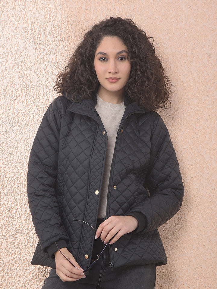 miss forever black self-design jacket