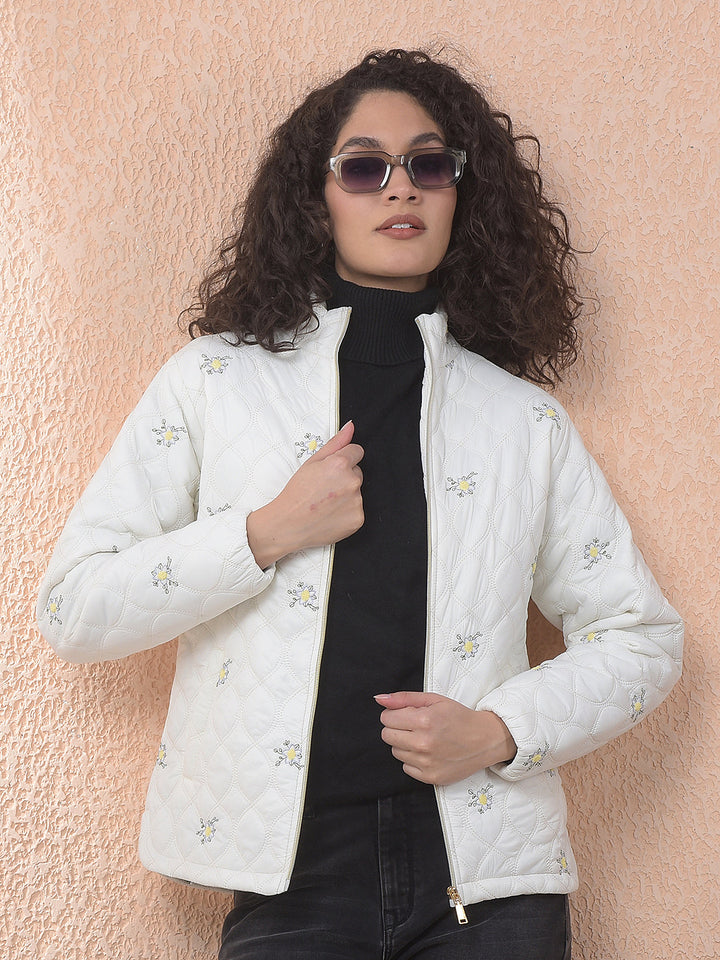 miss forever cream self-design jacket