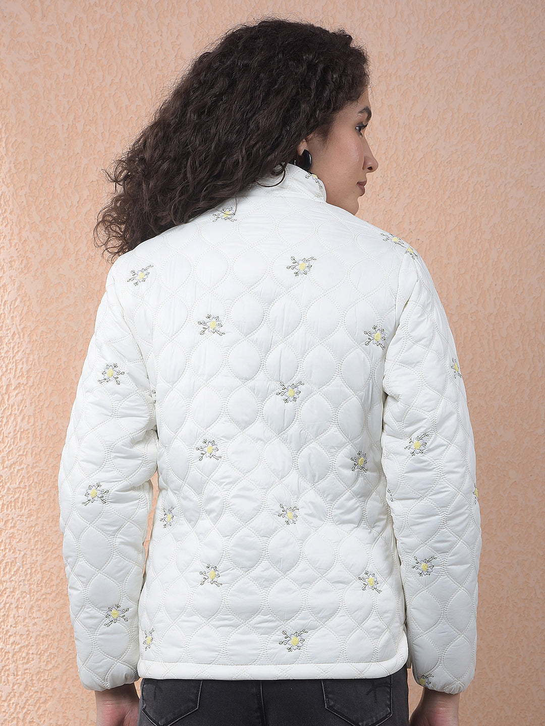 miss forever cream self-design jacket
