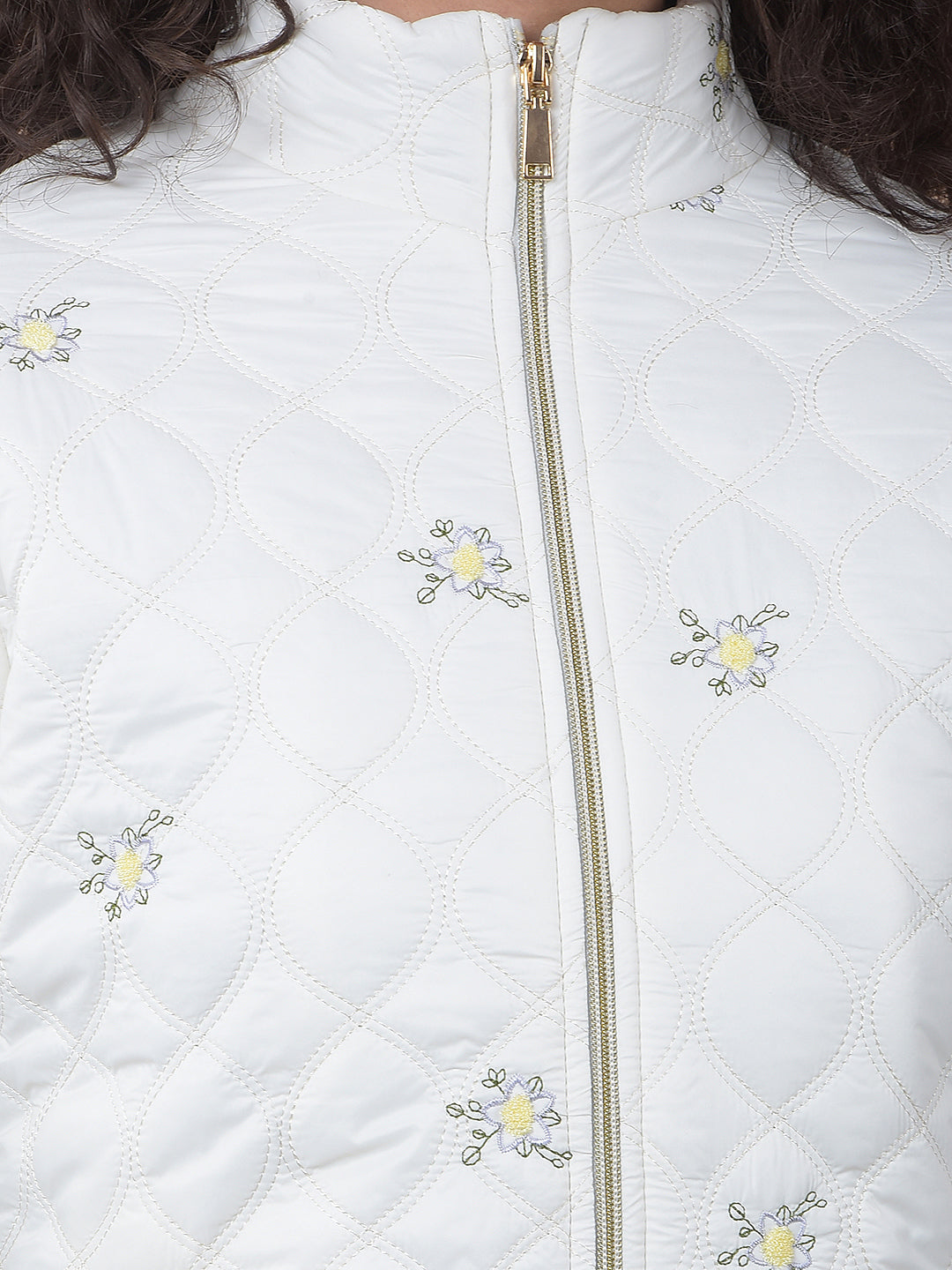 miss forever cream self-design jacket