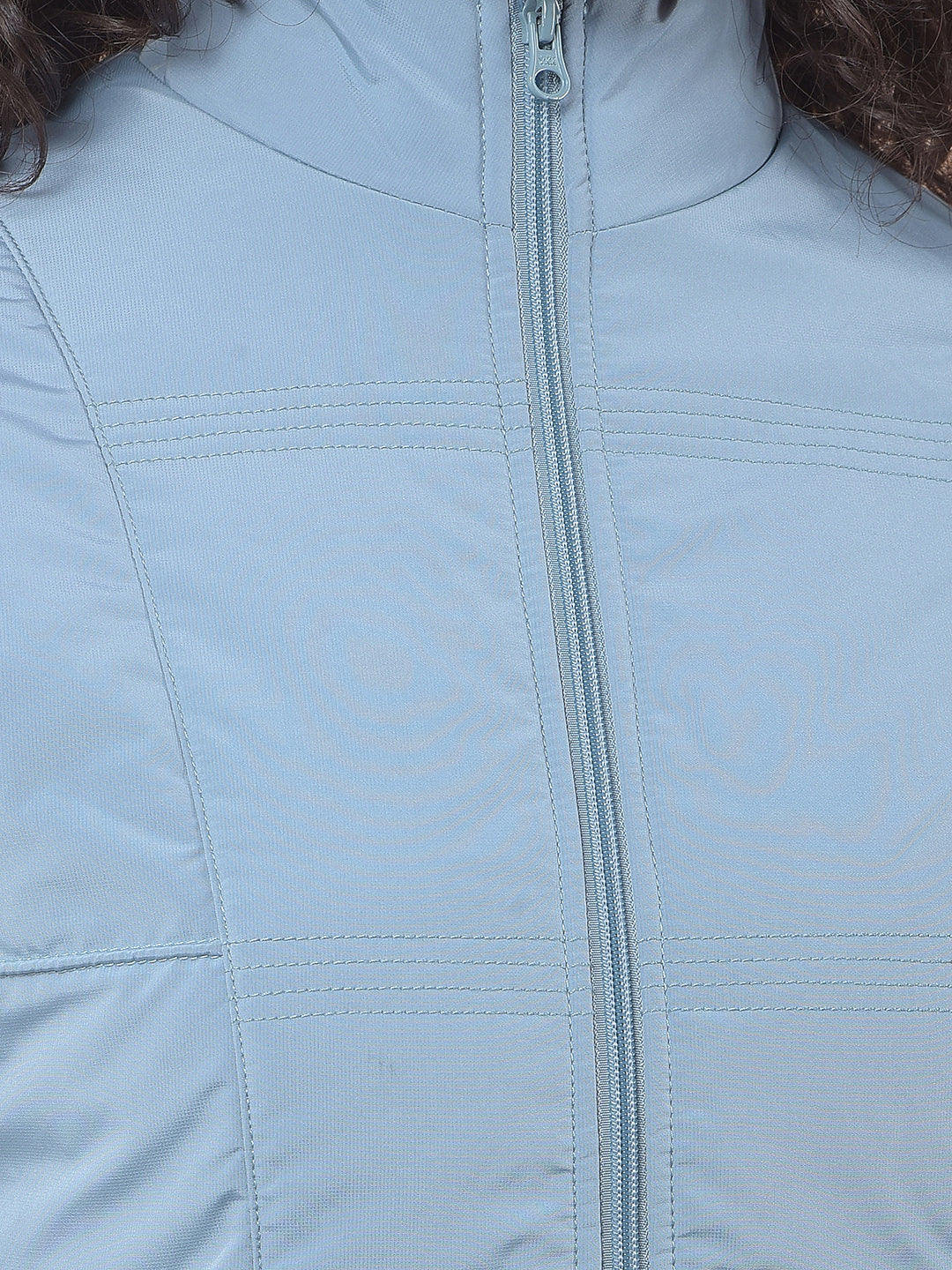 miss forever air force blue self-design jacket