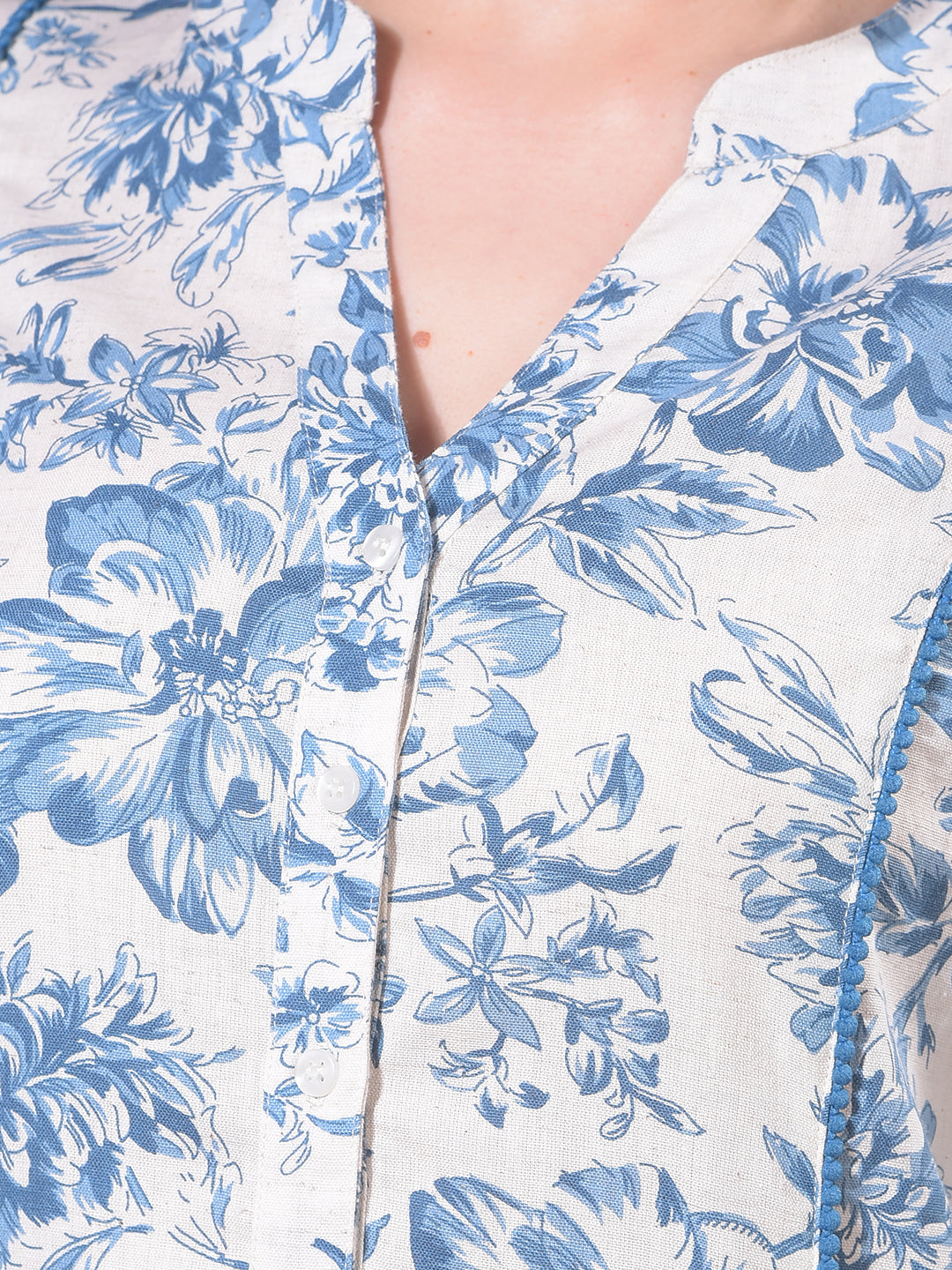 miss forever off white printed summer kurti with plazo