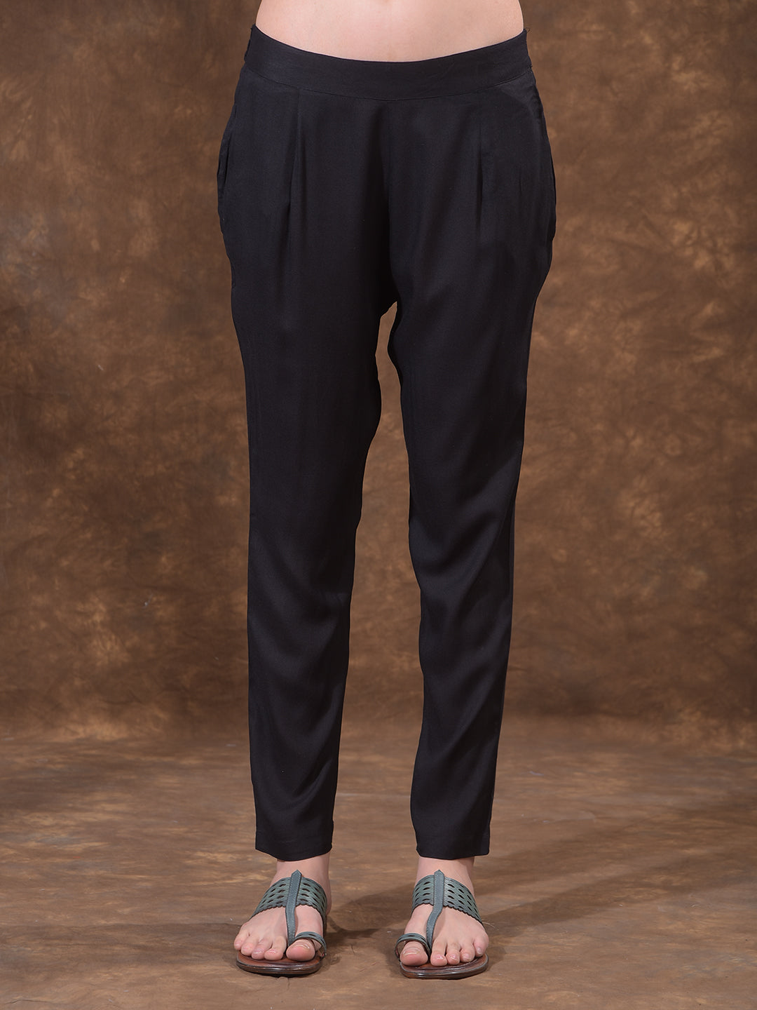 MISS FOREVER BLACK PRINTED SUMMER KURTI WITH PLAZO