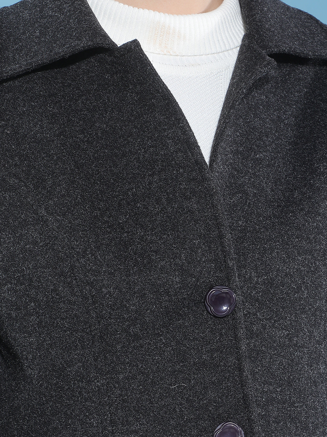 Black Solid Premium Long Coat