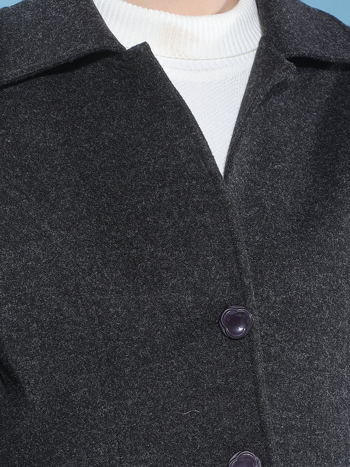 Black Solid Premium Long Coat