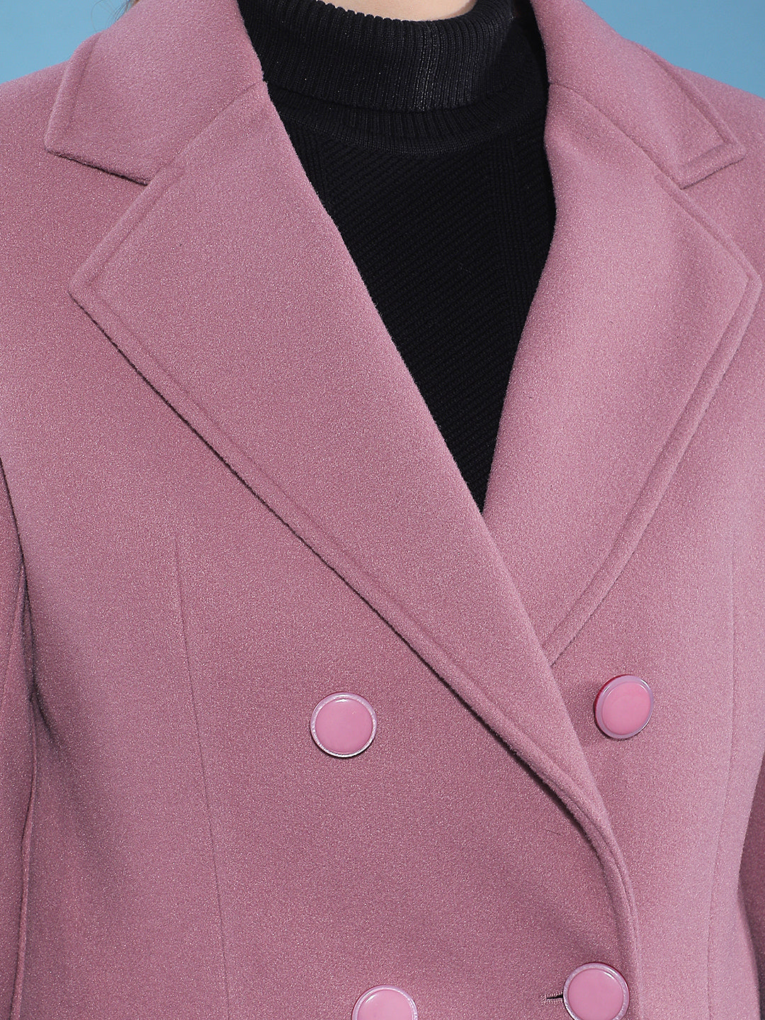 Mauve Solid Premium Long Coat