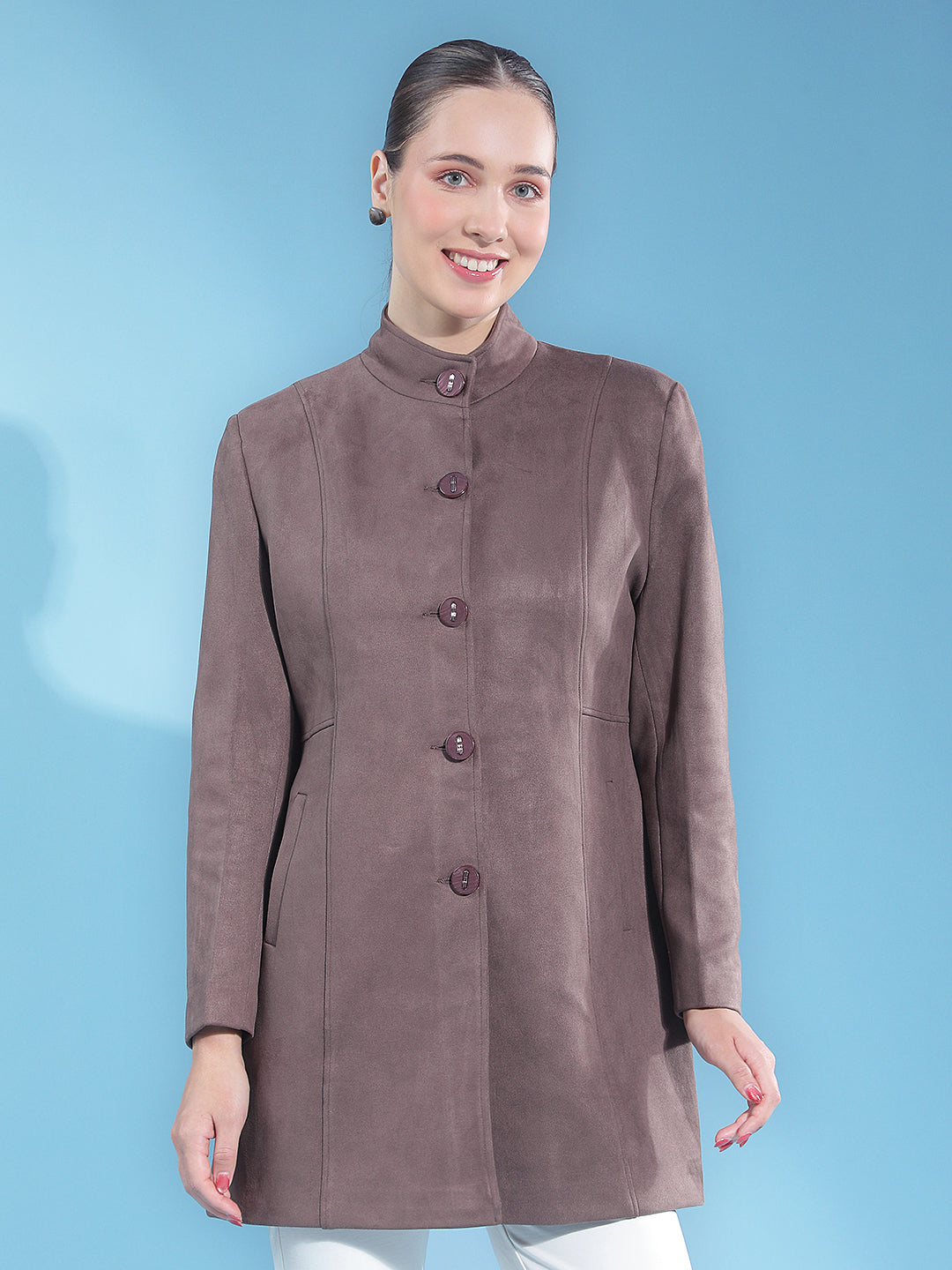 brown long coat