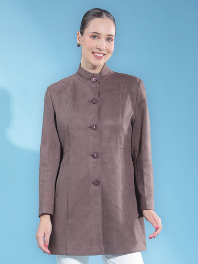 brown long coat