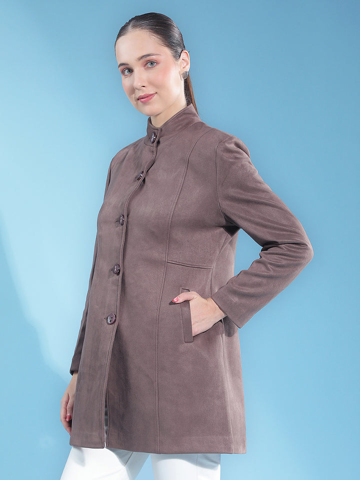brown long coat