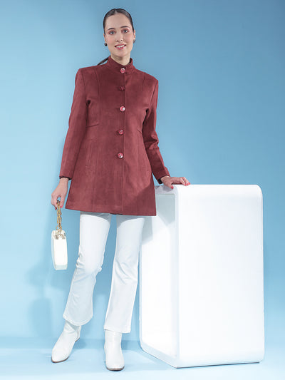 rust long coat