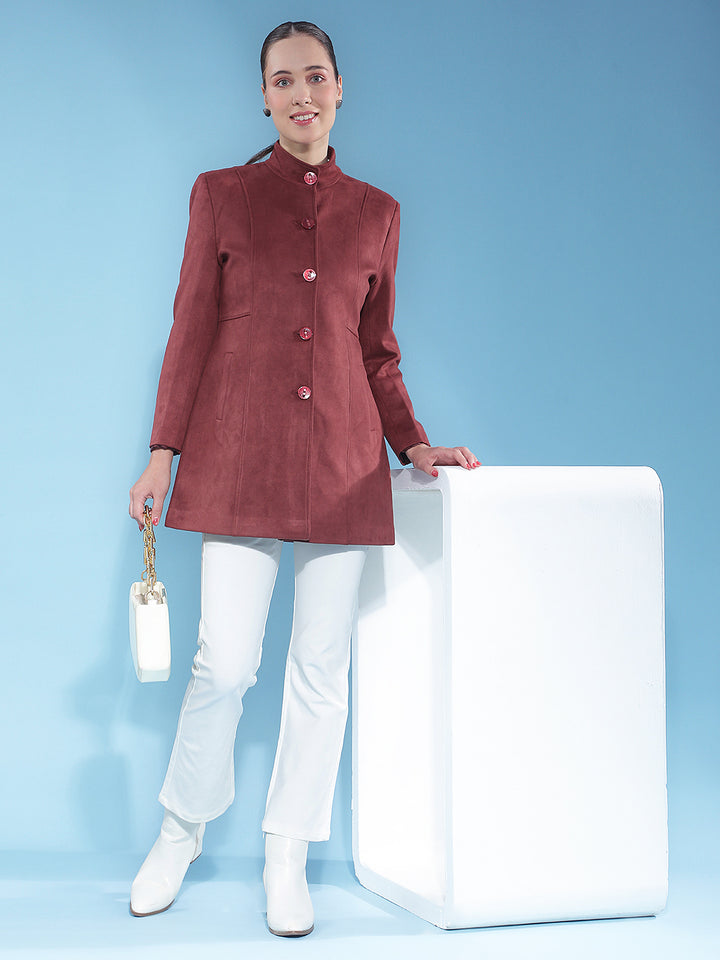 rust long coat