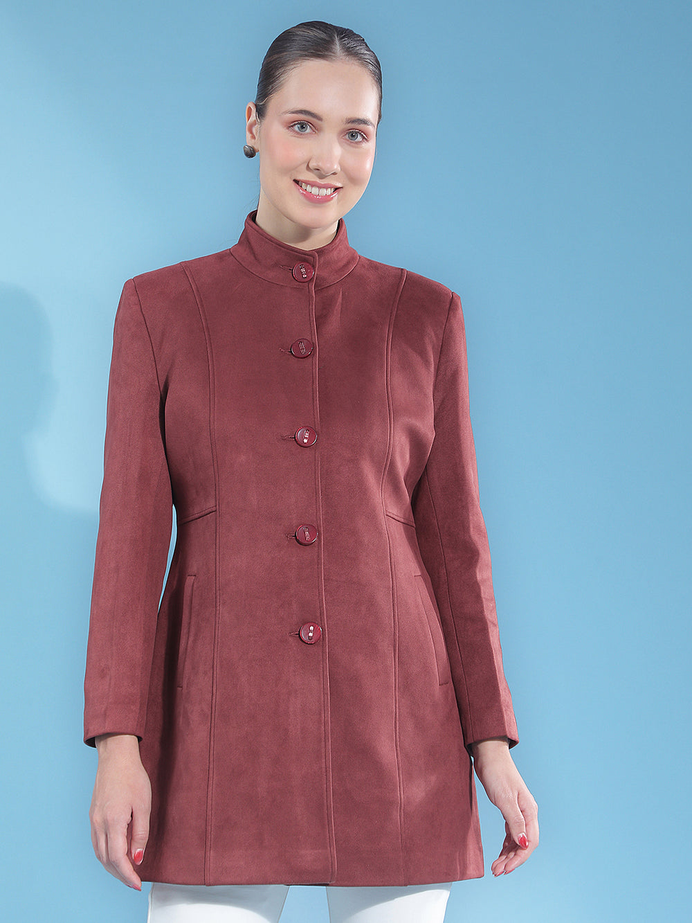 rust long coat