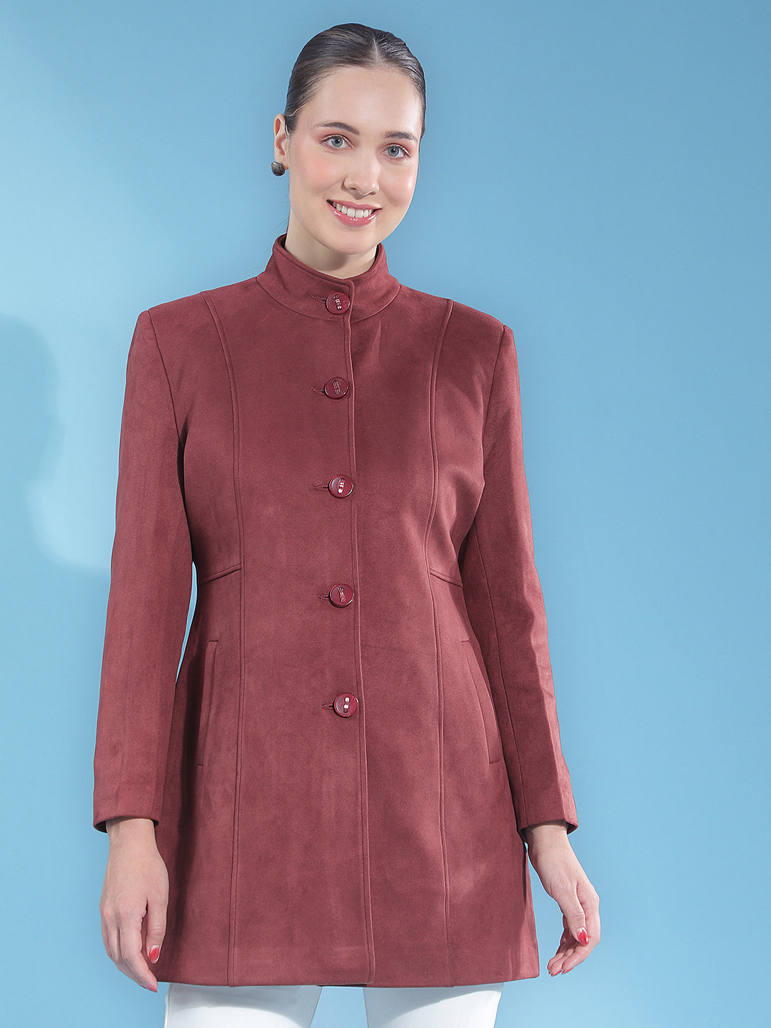 rust long coat