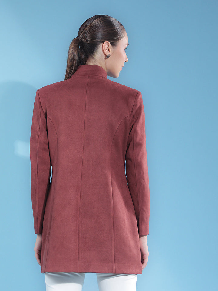 rust long coat