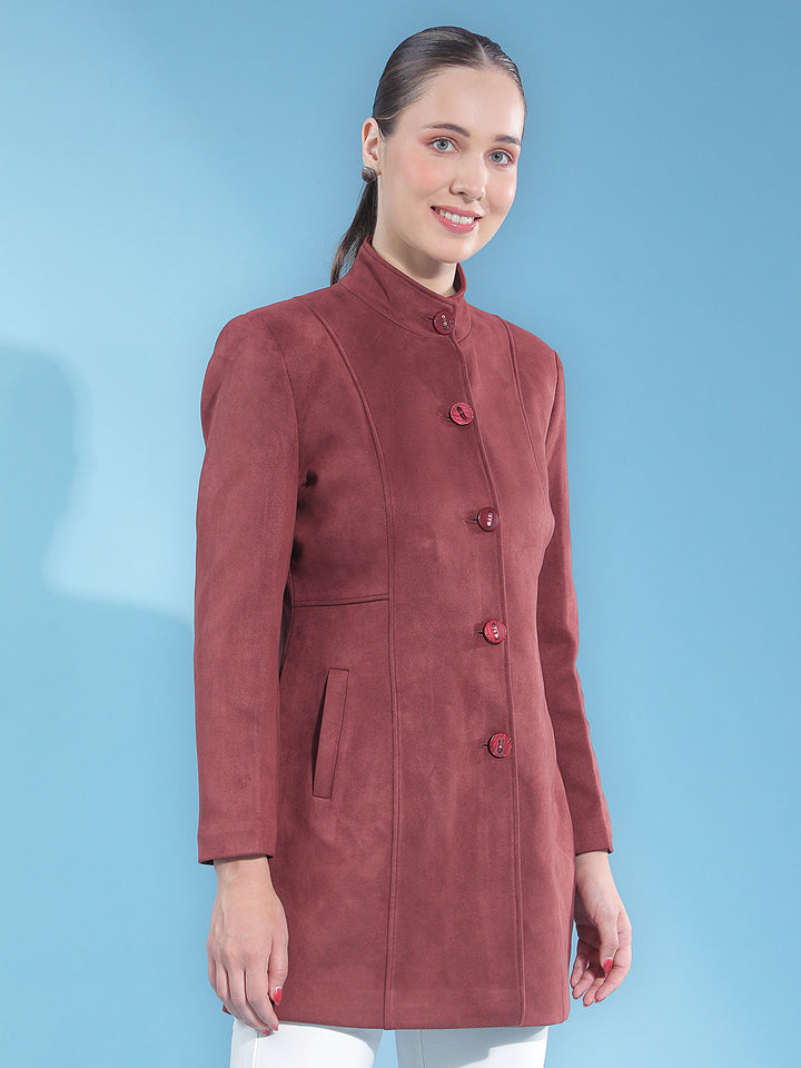 rust long coat