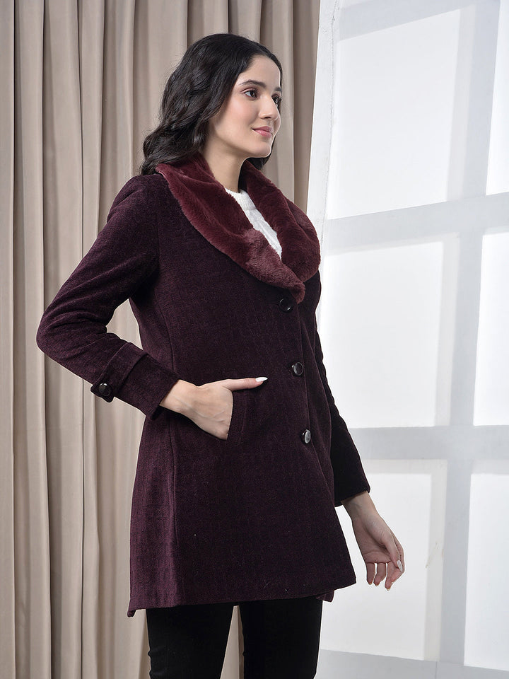 miss forever wine self-design premium long coat
