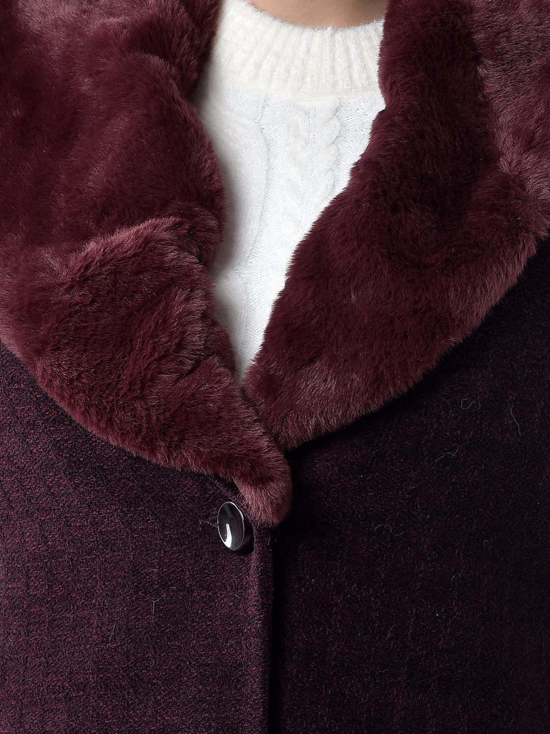 miss forever wine self-design premium long coat