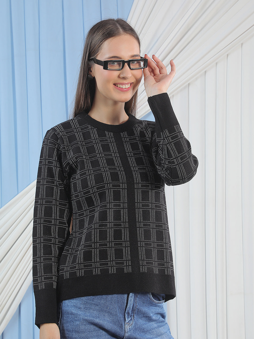 black sweater