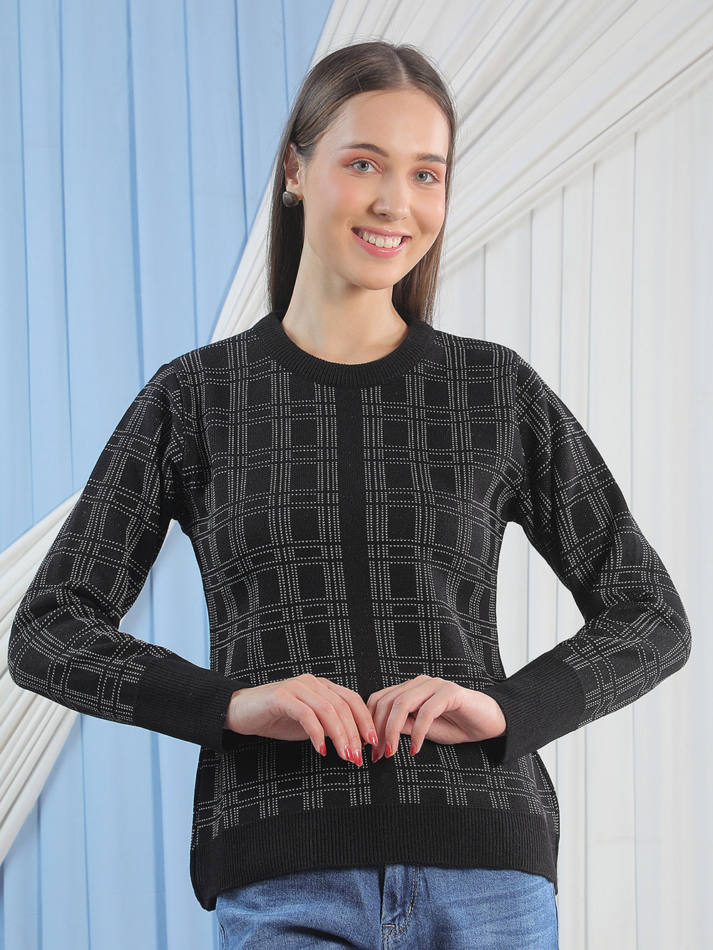 black sweater