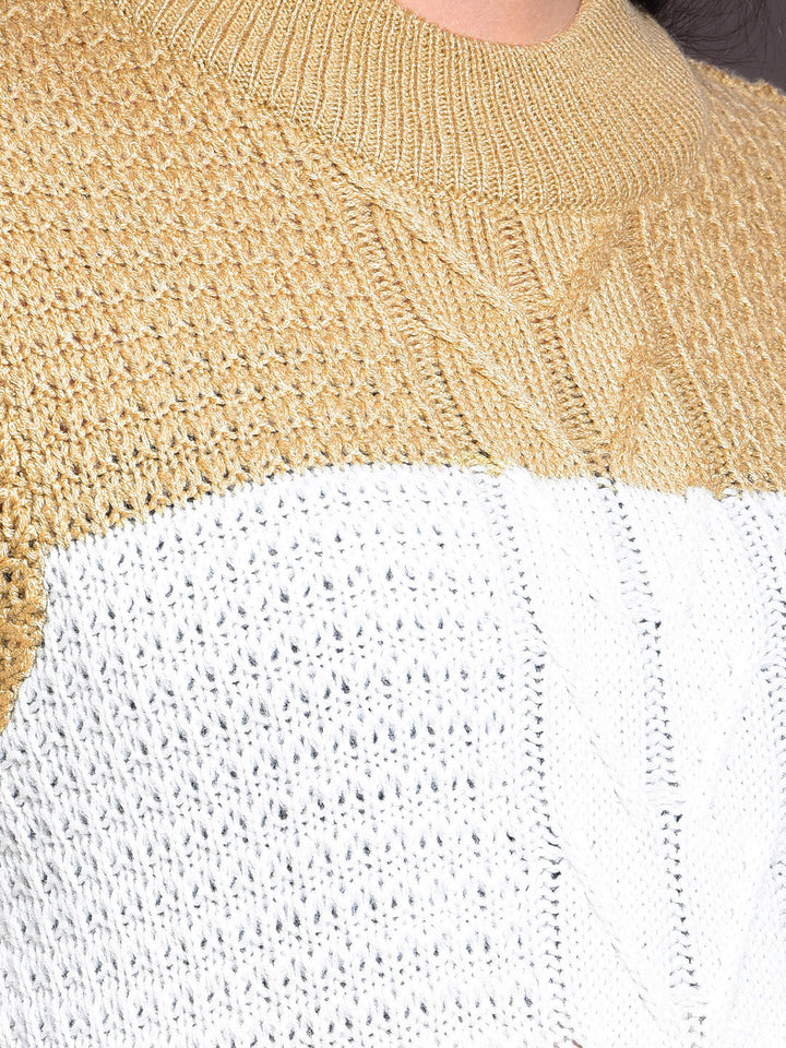 MISS FOREVER MULTICOLOR COLOR-BLOCK SWEATER