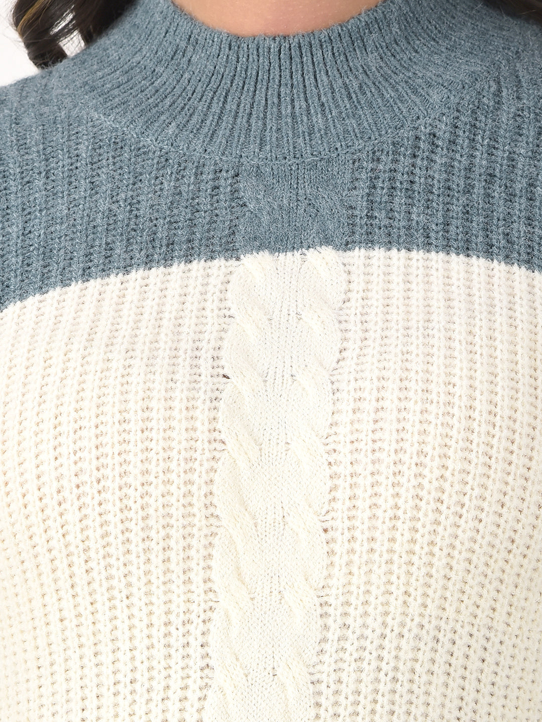 miss forever multicolor color-block sweater