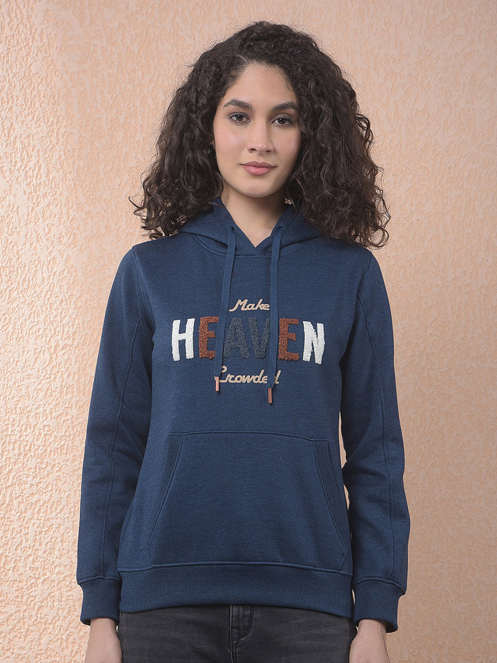 miss forever indigo printed classic hoodie