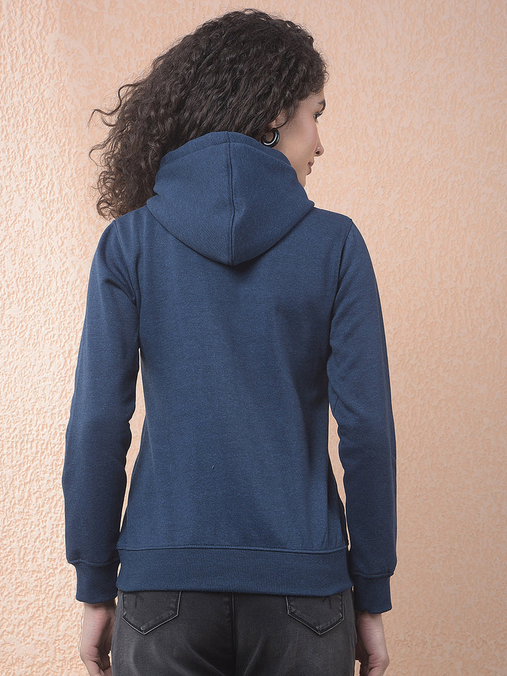 miss forever indigo printed classic hoodie