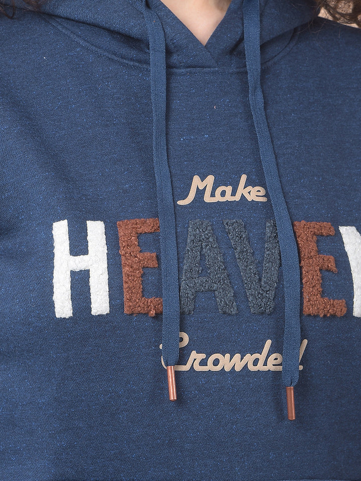 miss forever indigo printed classic hoodie