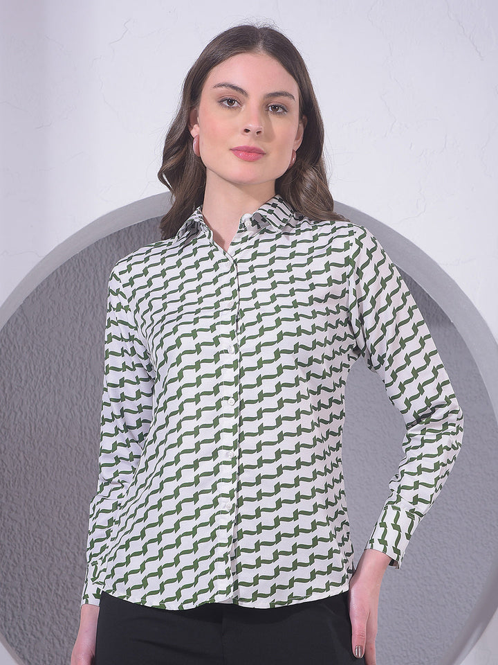 miss forever off white printed tunic