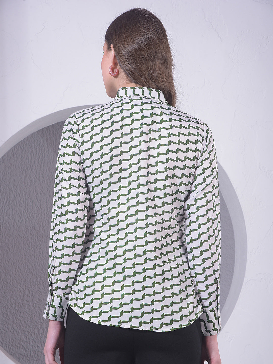 miss forever off white printed tunic